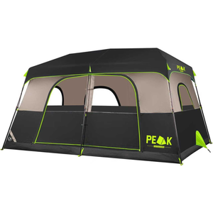 PEAK OUTDOORS Instant Tent  8 Person Tents for Camping, 60 Second Easy Setup Portable Camping Cabin Tent with Rainfly, Waterproof Pop Up Tents for Family Camping & Hiking with Expandable Carry Bag