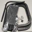 JIUYOTREE Metal Clothing Rack with Wheels, 43.3 Inches Rolling Clothes Garment Coat Rack with Bottom Shelf, Clothing Rack for Hanging Clothes, Coats, Skirts, Shirts, Sweaters, Black