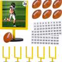 Football Goal Post Table Decoration with Bases, Football Centerpieces for Table, Wooden Photo Frame Decor for Fans Club and Football Themed Birthday Party Supplies