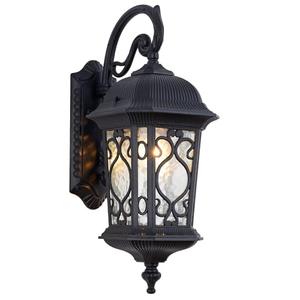 NLIEOPDA Large Outdoor Wall Light 20.87" H Black Waterproof Outside Wall Sconce Classical European Style Porch Light with Water Glass for Entryways, Yards, Front Porch