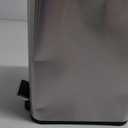 Homie Soft Close, Slim Trash Can 1.6 Gallon with Anti - Bag Slip Liner and Lid, Use as Mini Garbage Basket, Slim Dust Bin, or Decor in Bathroom, Restroom, Kitchen, or Bedroom (Brushed Stainless Steel)
