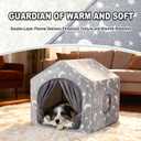 Indoor Dog House, Night-Luminous Star Dog Tent with Frame, Washable Dog Cave Bed, Suitable for 36-66 lb Medium and Large Dog