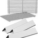 7635 7637 Grill Parts for Weber Spirit E210, E220, S210, S215, Spirit 200 & GS4 Spirit II E210, Spirit II E220 Series with Front Control, SUS304 Stainless 15.3" Flavorizer Bars & 17.5" Grates
