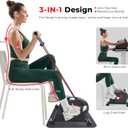 Sunny Health & Fitness Under Desk Smart Mini Pedal Exerciser, Exercise Cycle Bike and Mat/Workout Bands with Low Profile Design - SF-B0418SMART