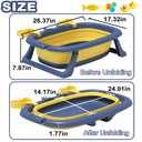 Pet Bathtub with Toys,Portable Puppy Bathtub for Easy Baths and Easy Storage, Dog Bath Tubs for Small Medium Pets (Blue)