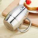 N-2 Barrel Design Double Wall Steel Beer Coffee Desk Mug,Premium Double Wall Insulated Travel Cup,Travel Tumbler Cup, 16 Ounce cup