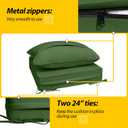 AAAAAcessories Outdoor Deep Seat Cushions, Waterproof, Fade-Resistant Patio Furniture Replacement Cushions, 24" x 24" x 5", Set of 4, Dark Moss Green, 24"x24"x5" / 24"x19"