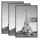 upsimples 20x30 Poster Frame, Easy Slide-In Assembly, Black, 3 Pack