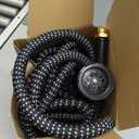 Garden Hose 100 ft, 2028 New No Kink Expandable Water Hose 100ft, 10 Function Nozzle, Leak-proof Solid Metal Fittings, 3750D Outer Fabric, Durable Collapsible Latex Core, Ultra Lightweight & Flexible