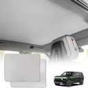 BestEvMod Foldable Roof Sunshade Compatible with 2022-2025 2026 Rivian R1S Accessories Upgraded Heat Reflective Tech Accessories Sunroof Reflective Sun Shade(Front Only Grey)