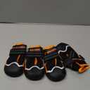 Dog Shoes for Large Dogs,Waterproof Dog Booties for Hot Pavement Winter Snow,Anti-Slip Dog Boots Paw Protector with Reflective Strips for Outdoor Walking Hiking (Black,2.35")