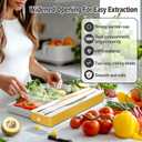 StoraRoll Wrap Dispenser 2-in-1, Drawer Organizer for Foil, Plastic Wrap, Parchment and Wax Paper with Safety Cutters and Labels for Kitchen Organization Glad wrap Cutter (Black)