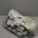 Artificial Flower Candle Rings - 6 Inch Inner Rose Floral Wreaths with Butterflies for Wedding Bridal Event Table Centerpieces Backdrop Decorations (Ivory, 6 X Candle Rings)