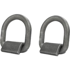 2Pcs 1/2" Heavy Duty Weld On Forged D-Ring with Welding Clip for Trailer Truck Cargo RV ATV Tiedowns Farm Applications etc. MBS:12,000 lbs