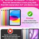 Case for iPad 11th Generation (A16) 11-inch 2025, for 10th Generation 10.9'' 2022, PU Leather iPad 11/10 th Gen Cover with Multi-Angle Viewing, Pencil Holder, Pocket, Composition Book-Pink