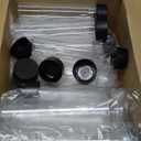 18 PCS 18 Oz Bulk Empty Sensory Bottles, Plastic Juice Bottles with Caps, Reusable Clear Drink Containers, PET Water Bottles for Juice Milk Homemade Beverages