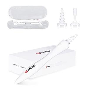 Tvidler Pro Ear Wax Remover Kit Safely & Effectively Removes Ear Wax. Earwax Cleaner Tool Comes with 2 Different Removal Heads for Maximum Hygiene - Spiral Tip for Deep Cleaning & Brush for Daily Use