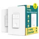 TREATLIFE 3 Way Smart Dimmer Switch 2 Pack, 2 Master Dimmer Switch Compatible with Alexa, Google Assistant, 2.4GHz WiFi Light Switch APP Remote Control, Neutral Wire Needed, Schedule, No Hub Required