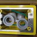 Leviton FDBX1-Y FD Box, Single-Gang, 26.0 Cubic Inch Capacity, 1-Inch NPT Openings, Includes Plugs and Stainless Steel Device Mounting Plate, Yellow
