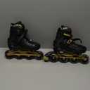 MammyGol Inline Skates for Boys and Girls Youth, 4 Size Adjustable Roller Skates with PU Flashing Wheels, Aggressive Inline Skates High Performance for Kids Age 6-12 (Medium - Big Kid (13C-3 US), Golden)