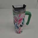 Car Cup Multicolor Leaves Printed Leakproof Fits Car Cup Holder Cup