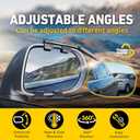 Extended Towing Mirrors, Universal Clip-On Side Mirror Extensions for Pickups, RVs, and Trailers, Tow Mirrors with Extenders (Model HA968)