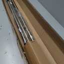 Antique Bronze Bay Window Curtain Rods with Aluminum End Cap Finials and Brackets,Adjustable 36-72 Inch Center Rod for windows (24-68), 20-36 Inch Side Rods for windows (16-32)