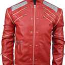 Beat-It Jacket - Red - Faux Leather, Size: XL