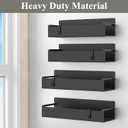 HuggieGems 4 Pack Magnetic Spice Rack Organizer for Refrigerator and Oven, Black Fridge Organizers and Storage for Kitchen