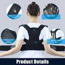 Posture Corrector for Kids Adjustable Back Straighter with Shoulder Pads Upper Back Posture Brace for Teenagers to Provide Spinal Support Improve Posture and Prevent Slouching (Small, waist size 15.7-23.6in)