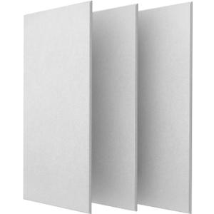 3 Pack Acoustic Panels, 47.2 x 23.6 Inches Sound Proof Panels, White, 47.2"-3PCS