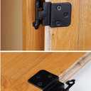 DecoBasics 3/8" Inset Cabinet Hinges Black (10 Pair -20 Pcs) Offset Self Closing Matte Black Cabinet Hinges for Kitchen Cabinets w/Bumpers & Upgraded Screws