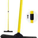 FURemover Original Pet Hair Rubber Broom with Squeegee, with 58" Telescopic Handle for Carpet, Tile and Hardwood