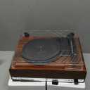 Vinyl Record Player with Speakers,3 Speed Turntable with Latest Bluetooth 5.3, Aux Input, Headphone Jack, RCA Output and Auto Stop, Mirror Vintage Wooden Brown