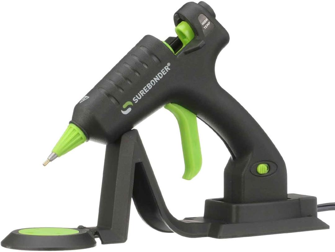 Surebonder Cordless/Corded High Temperature Mini Hot Glue Gun With Detail Tip, 20 Watt, Recharge With Portable Heat Stand (CL-195F),Black
