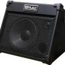 Coolmusic Portable Acoustic Guitar Amplifier, for Performers On The Go, Built-in Bluetooth (40W Battery-Powered)