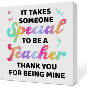 Teacher Gifts, Thank You Appreciation Gifts for Teacher, Christmas Retirement Birthday Gifts for Teacher, Back to School Gifts, Teachers Week Day Gifts, Teacher Wooden Box Sign, To Be A Teacher