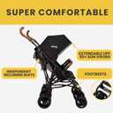 Jeep PowerGlyde Plus Side x Side Double Stroller by Delta Children, Black