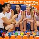 8 Sets Plastic Basketball Popcorn Boxes with Pennant Flags 5"x 6.3" Senior Night Basketball Party Decorations Concession Stand Supplies Team Gift Basket for Sport Party Favors Birthday Supplies (EXP 12/31/27)