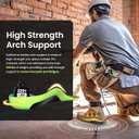 Welnove Work Boot Insoles High Arch Support for All-Day Standing Comfort Relief for Plantar Fasciitis, Flat Feet, Achilles Tendonitis & Heel Pain Cushioned Heel Cups & Shoe Inserts - L