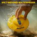 Floating & Rechargeable Bait Bucket Aerator, IPX7 Waterproof with Magnetic Charging, Ultra-Quiet Bubbler for Live Minnows, Portable Aerator for Fishing