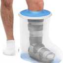 YUNCHI Waterproof Extra Wide Leg Cast Cover for Shower Adult After Surgery with Non-Slip Bottom, Extra Large Watertight Foot Cast Protector for Plus Size Adults Large Casts Surgery Shower Boots