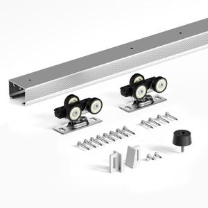 8FT Sliding Pocket Door Hardware Track Kit, Aluminum, Commercial Grade, Top Mount, Heavy Duty, Smoothly and Quite, Easy to Install, for 36"-48" Door (Door is not Included)