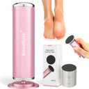 Electric Foot Callus Remover,Upgrade Electric Foot File,Adjustable Speed Foot File Callus Remover with 60 Pcs Sandpaper Discs for Dead,Dry Cracked,Tough Skin and Calluses(Pink) (2 Count (Pack of 1))