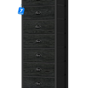 Furnulem Bedroom Dresser, Tall Chests of Drawers with 7 Fabric Bins, Black Organizer in Closet, Dorm, Living Room, Nursery, HallywayStorage Tower Unit, Sturdy Steel Frame, Missing Pieces