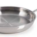 T-Fal Pro Tri-Ply Fry Pan, Stainless Steel Pan 12 inch, Induction Cookware, Oven Safe 500F, Fast & Even Heat, Professional Quality & Durability, Skillet, Cookware, Silver