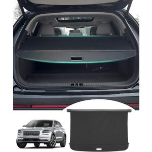 Powerty Retractable Cargo Cover for 2024-2026 Lincoln Nautilus-Canvas Texture Trunk Cover Privacy Screen Rear Security Shade for Nautilus Accessories