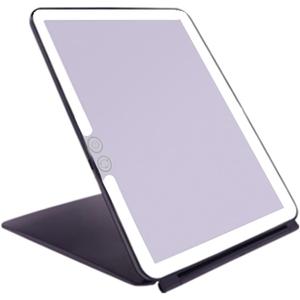 deweisn Folding Lighted Makeup Mirror with 72 LEDs 3 Colors Light Modes USB Rechargable 1800mA Batteries Portable Ultra Thin Compact Vanity Mirror Dimmable Travel Mirror