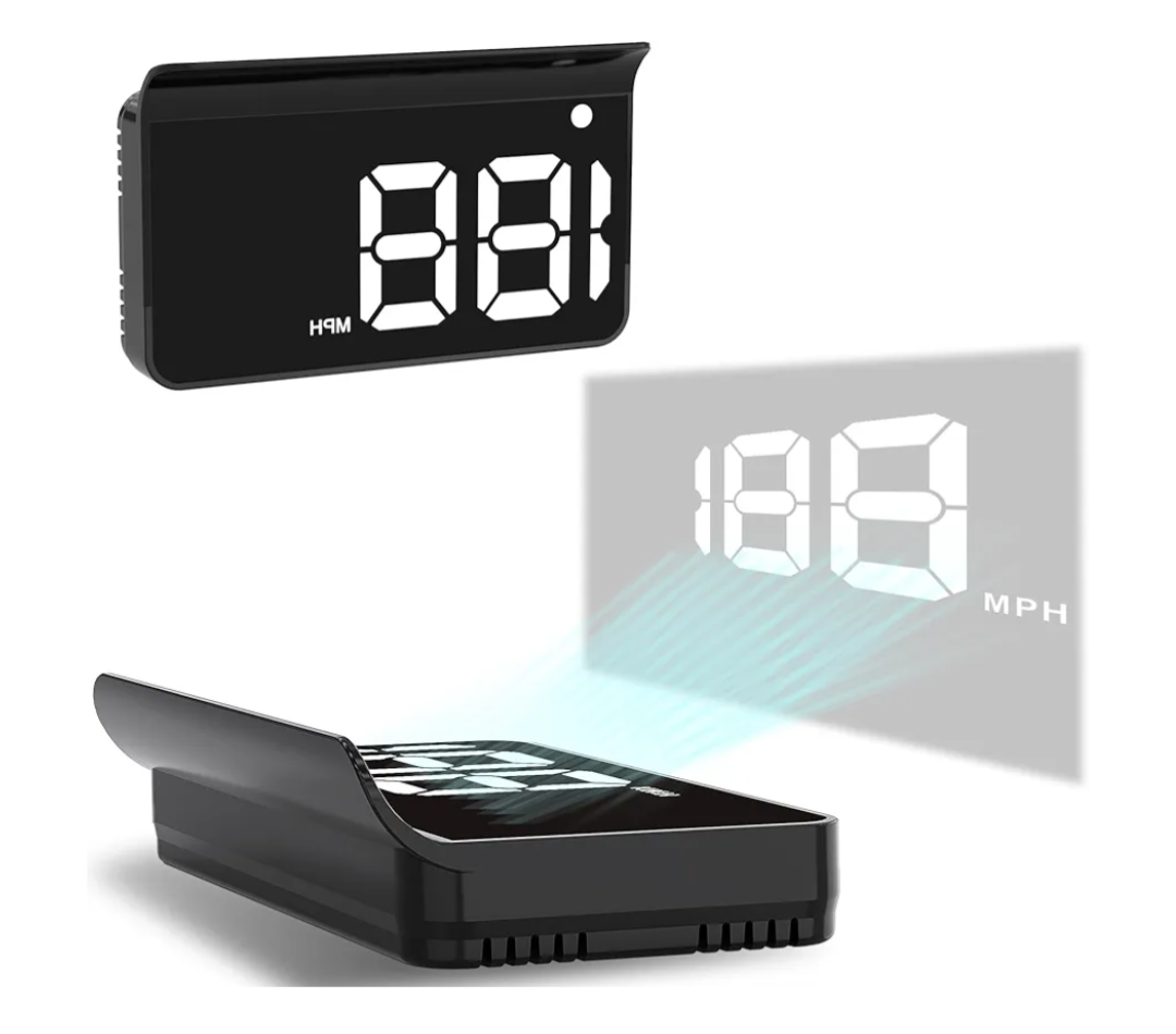 Heads up Display for Cars,Car HUD,Head up Display for Car,Digital GPS HUD Speedometer,USB Cable Plug and Play,Automatic Brightness Adjustment,Large Font Display (K1-White)