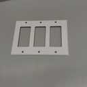 Leviton 3-Gang Decora/GFCI Device Decora Wallplate, Standard Size, Thermoset, Device Mount, 80411-W, White